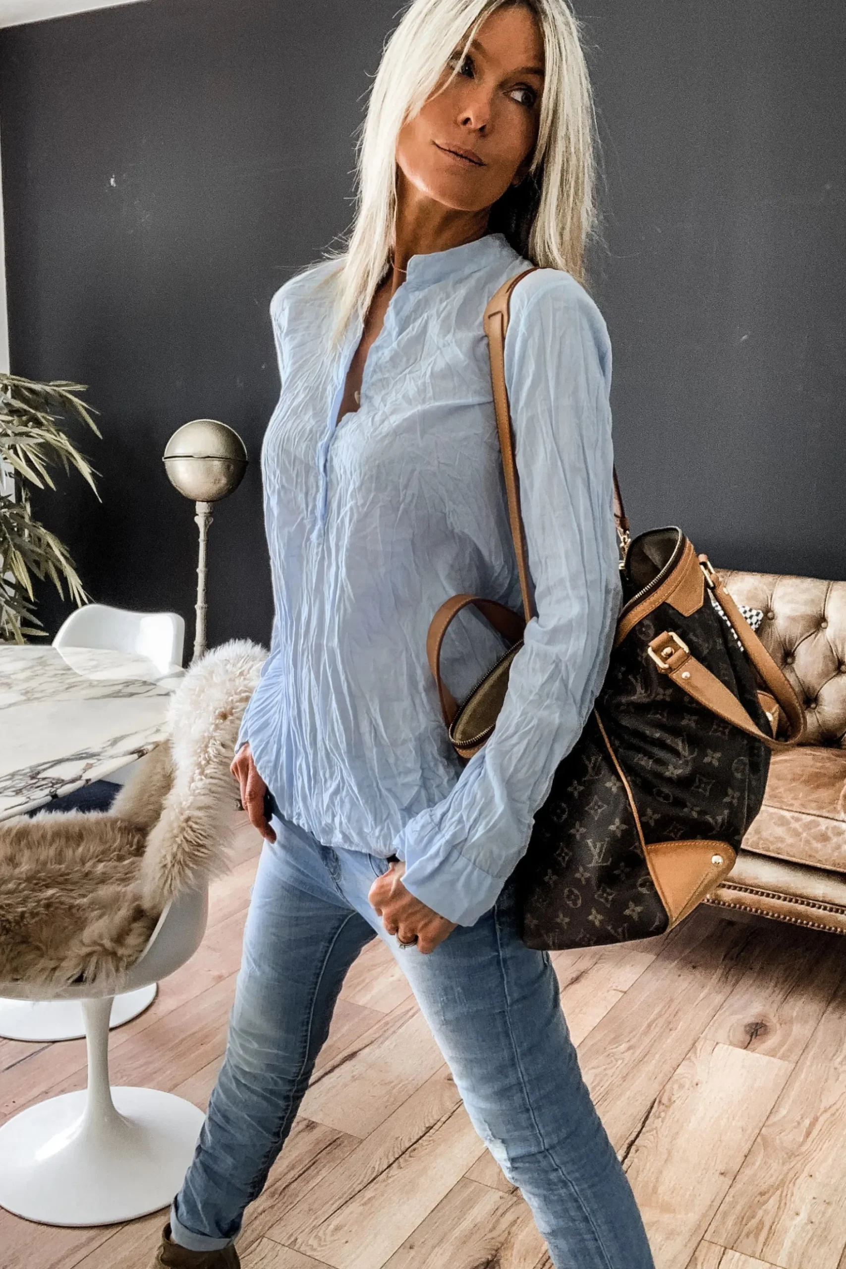 blouse_banditas_kovan_ble_2.webp Grungemama Blouse Banditas Kovan Bleu