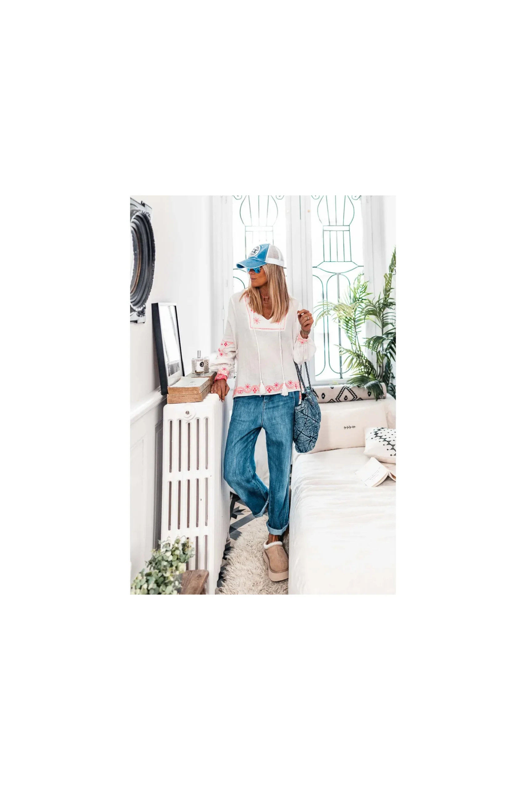 blouse_grungemama_alima_b_2.webp Grungemama Blouse Alima Blanc/rose