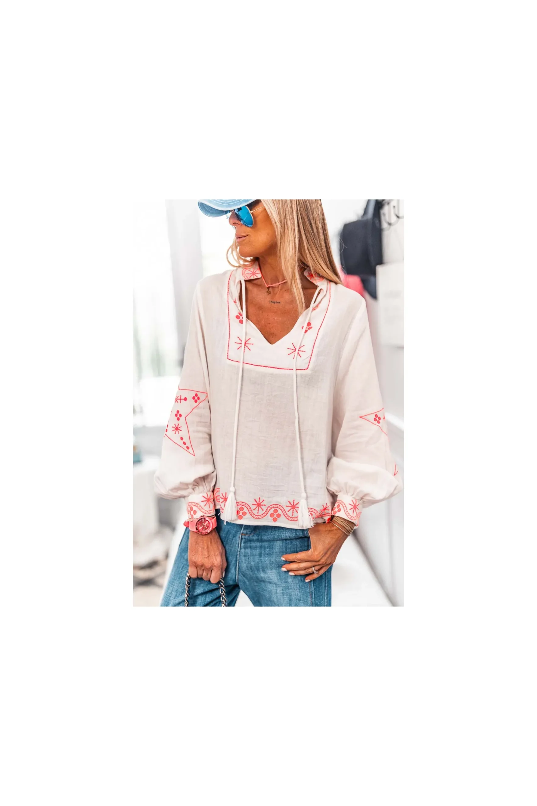 blouse_grungemama_alima_b_4.webp Grungemama Blouse Alima Blanc/rose
