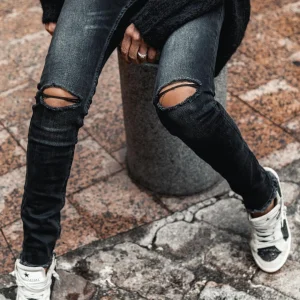 Grungemama Jeans Hole Anthracite