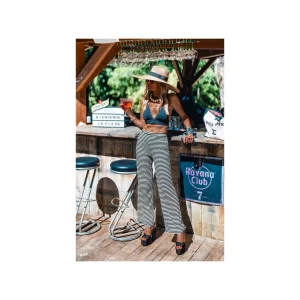 Grungemama Pantalon Stripe Noir / Blanc