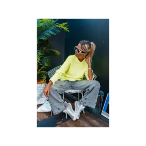 Grungemama Pull Angie Jaune Fluo