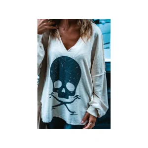 Grungemama Sweat Banditas Skully Ecru/noir